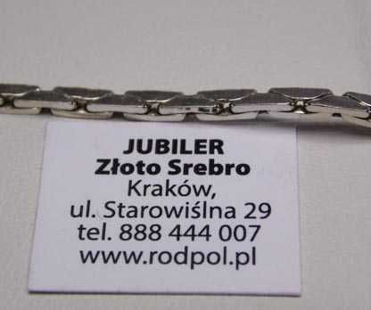 Srebrny regulowany łańcuszek sztywna żmijka FBM 40,5 - 46,5 cm. 2 mm.