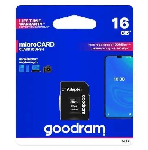 Karta pamięci z adapterem 16GB goodram