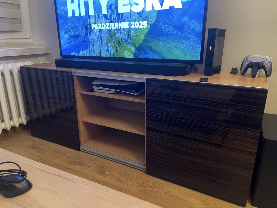 Meble modułowe do salonu IKEA BESTA - rtv, witryna, szafka