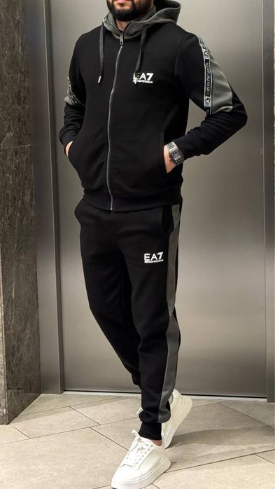 EMPORIO ARMANI спортивный мужской костюм оригинал синий