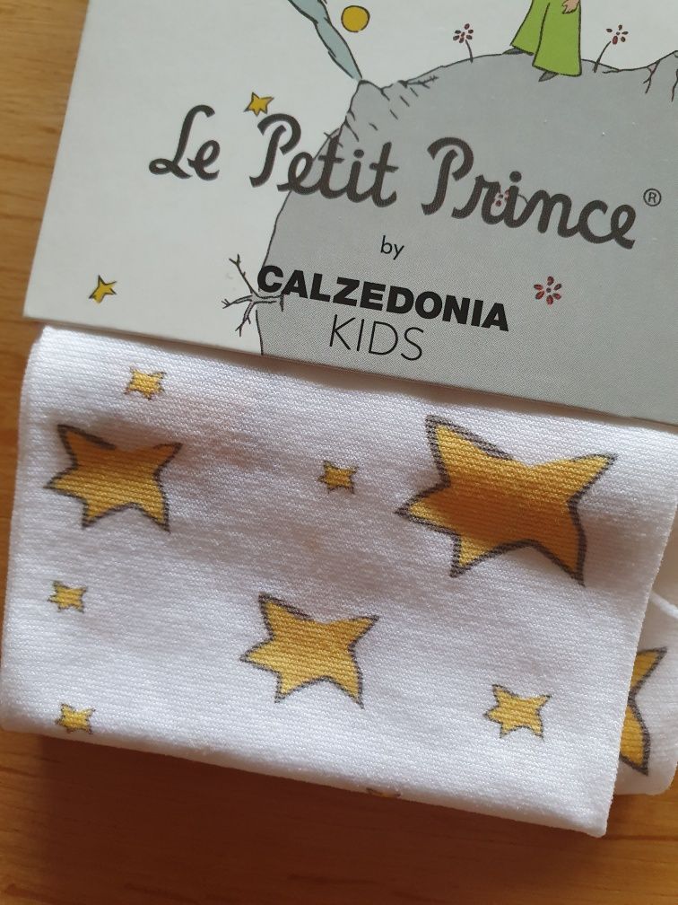 Rajstopy Calzedonia kids 86/92 białe w gwiazdki Le Petit Prince