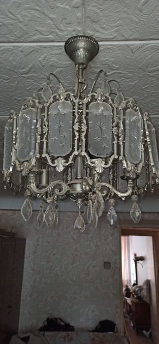 Люстра СССР хрустальная