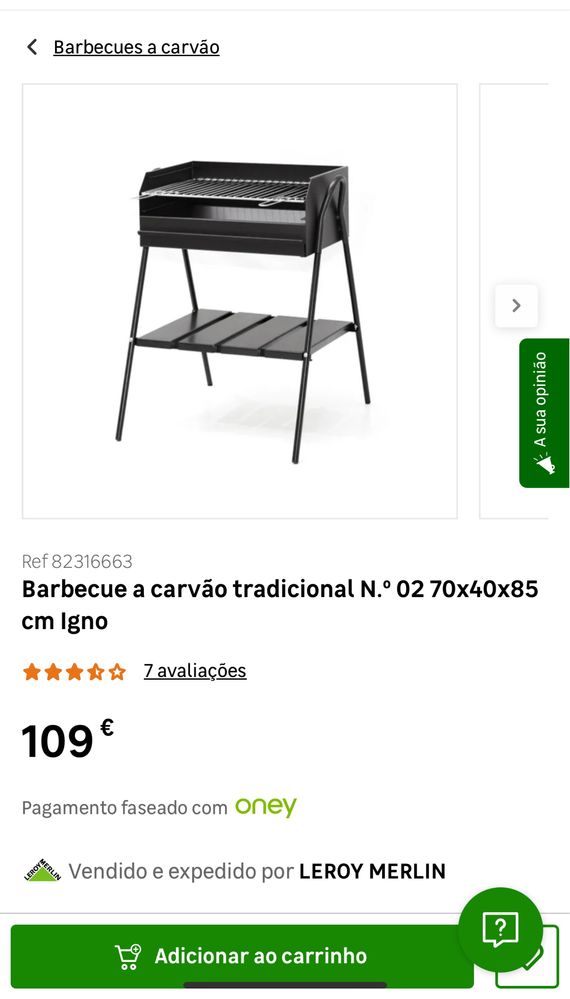 Grelhador a carvão