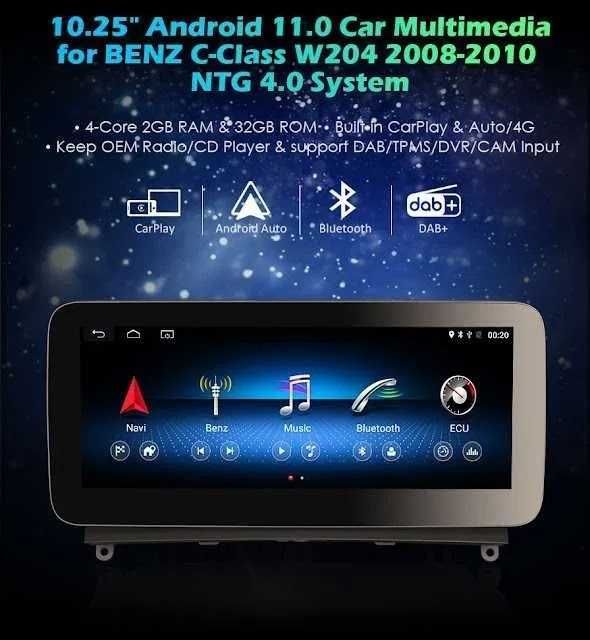 Auto-radio BIG SCREEN 12.3" Mercedes W204   S204
