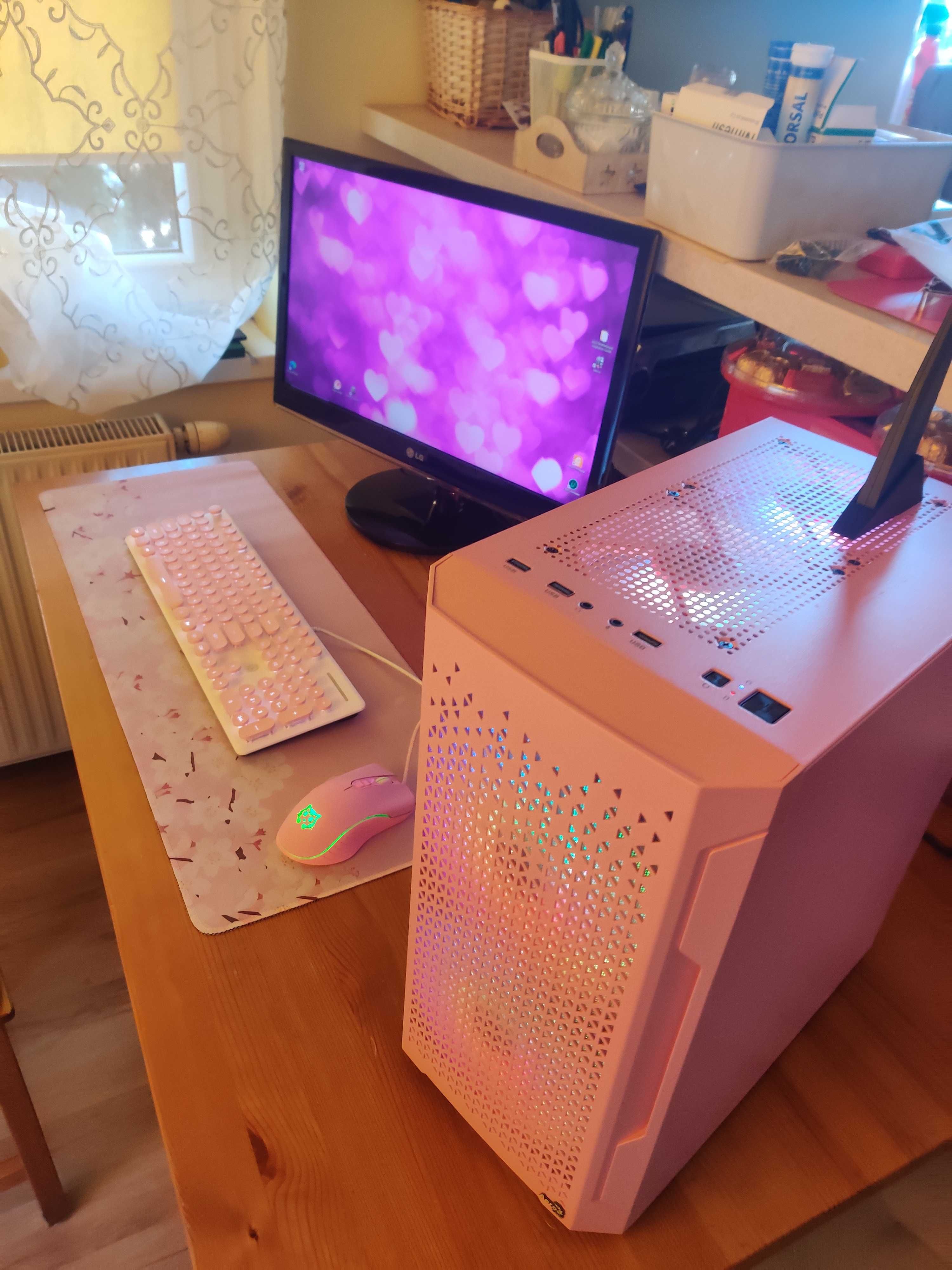Komputer różowy (unikatowy) Pink Lady PC Desktop Gamingowy