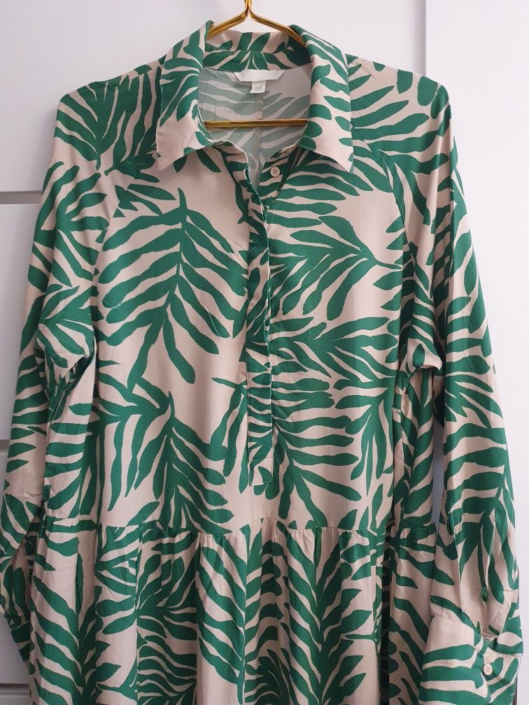 Piękna długa letnia sukienka z bawełny firmy H&M rozm 42-44.