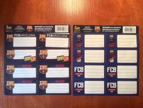 Naklejki na zeszyty FC BARCELONA - 15 sztuk