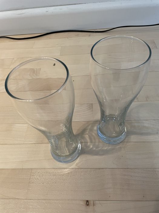 Zestaw 2 szklanek kufli do piwa pszenicznego nowy