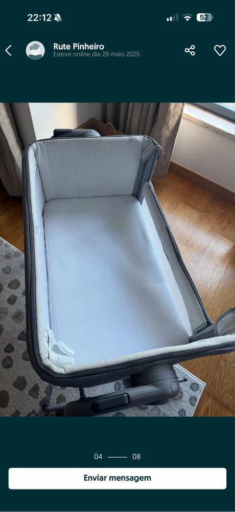 Berço Next2Me Chicco Magic Cool Grey
