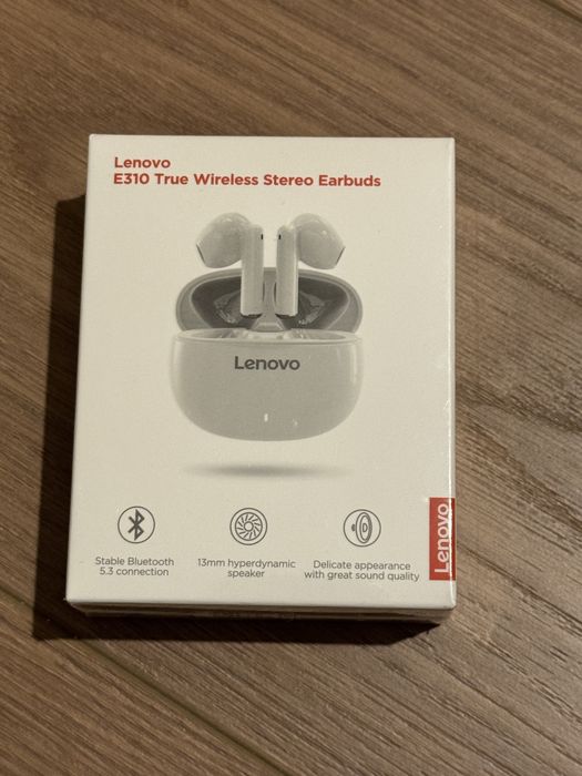 Bezprzewodowe słuchawki Lenovo E310 z mikrofonem Bluetooth - Białe