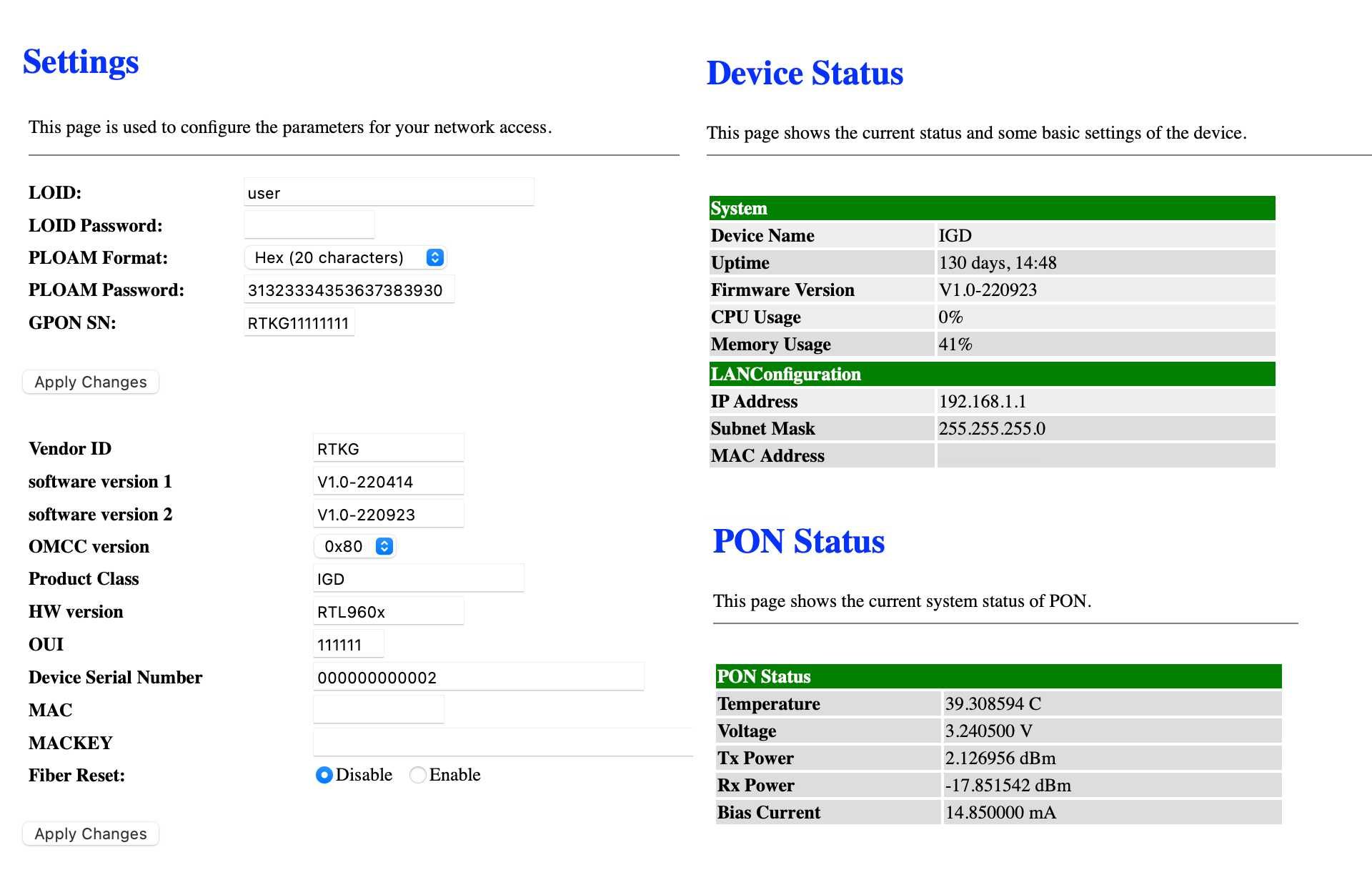 Модуль XPON (ONU у форм-факторі SFP SC-UPC) DFP-34X-2C2