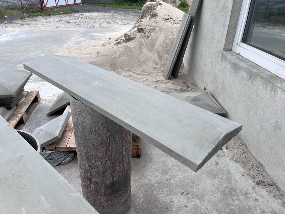 Daszek betonowy dwuspadowy 31 x 102 cm, daszki na wymiar