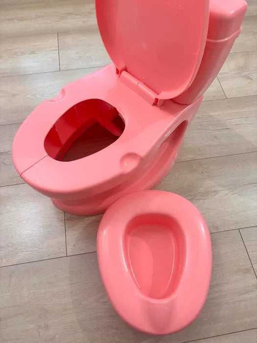 Toaleta dla dziecka różowy nocnik edukacyjny z dźwiękiem