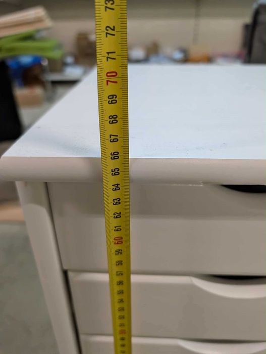 Inter Link – szafka na kółkach ,z 6 szufladami, szafka biurowy biała