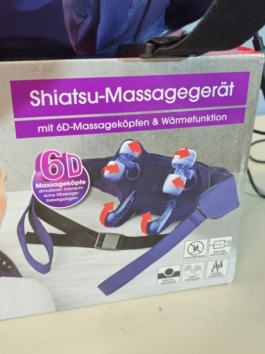 Nowy masażer karku i ramion Vitalmaxx Shiatsu z funkcją podgrzewania.