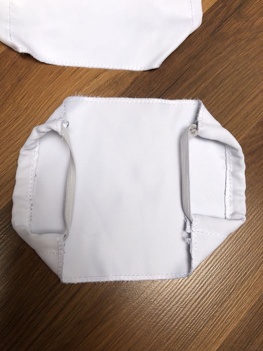 Maseczki wielorazowe bawełniane białe 5 sztuk