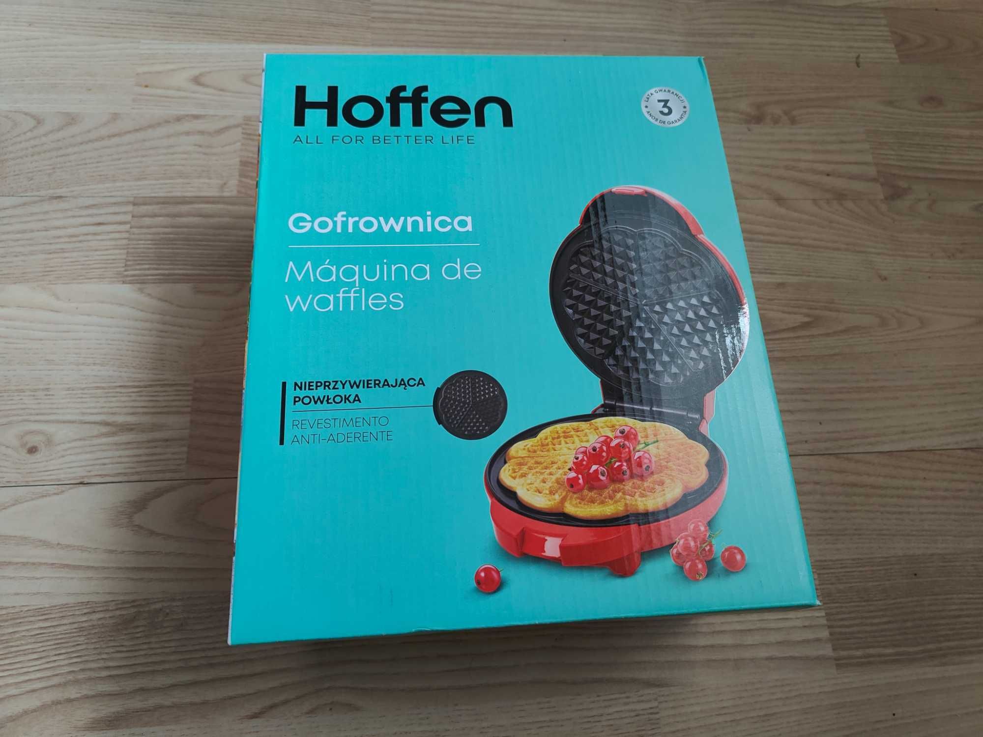 Gofrownica marki Hoffen - 1200 W , czerwona