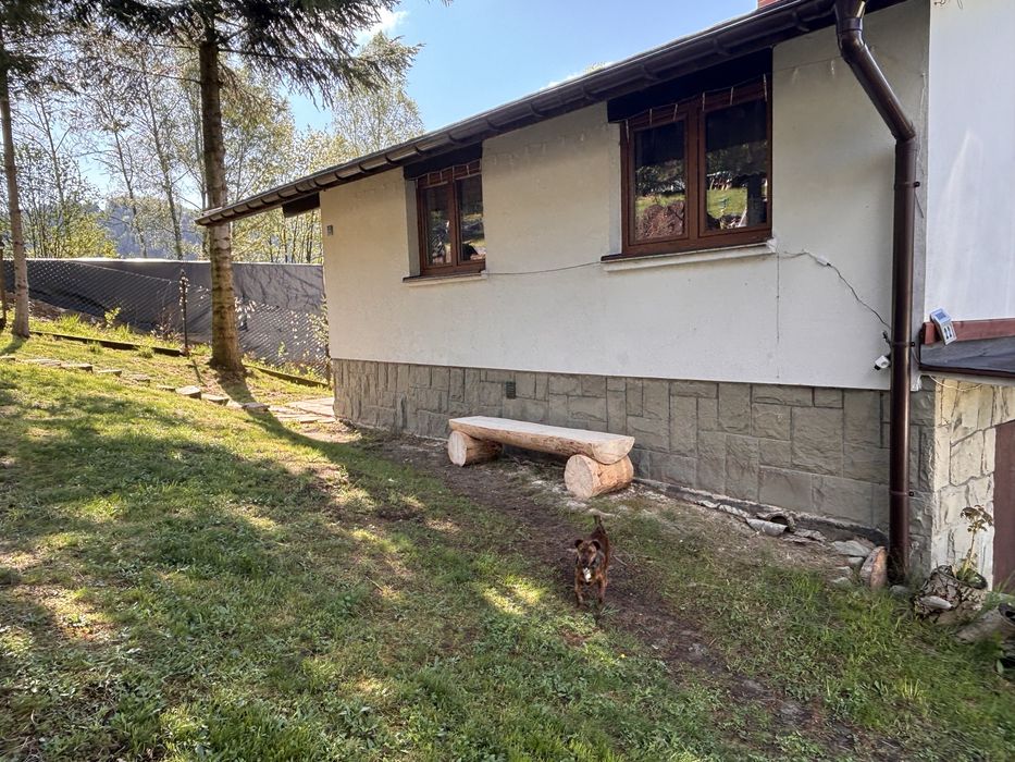 Ławka drewniana, ogniskowa, ogrodowa z bali bez oparcia 210cm