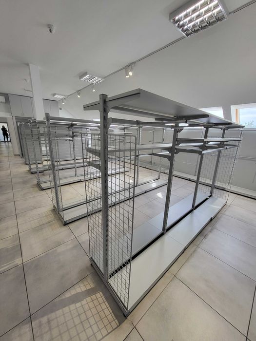 Regały Gondole Metalowe Modułowe Wyposażenie Likwidacja sklepu