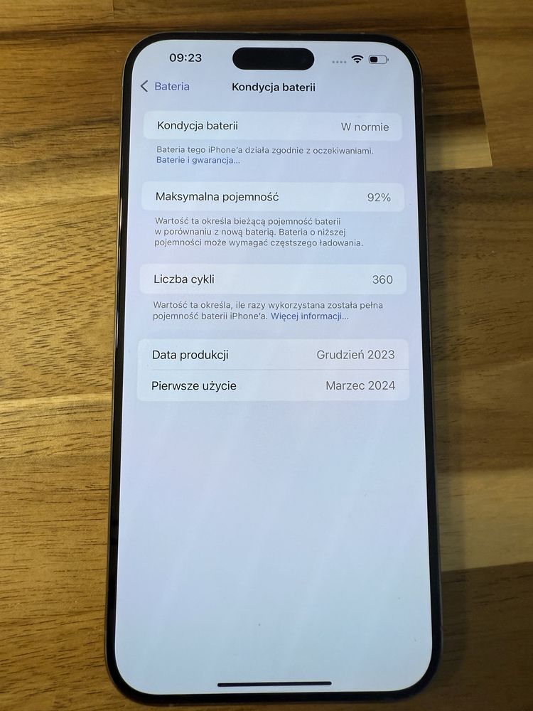 Iphone 15 Pro Max 256 GB Natural Titanium stan bdb pudełko