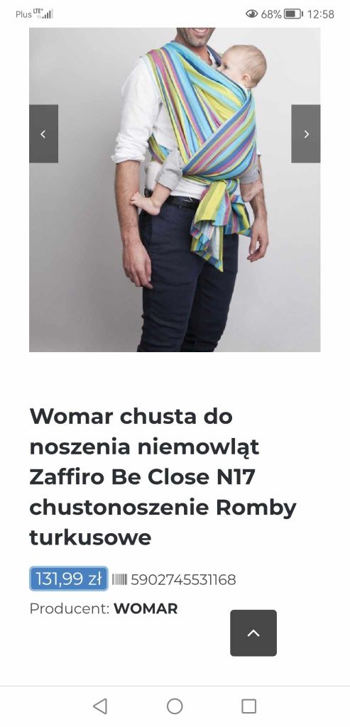 Sprzedam chustę do chustonoszenia