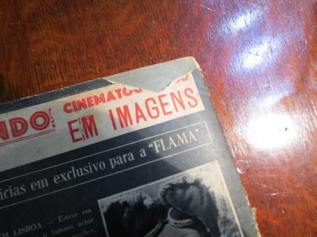 Revista Flama 1953 PM Policia Militar Lanceiros Capa  Amália Rodrigues