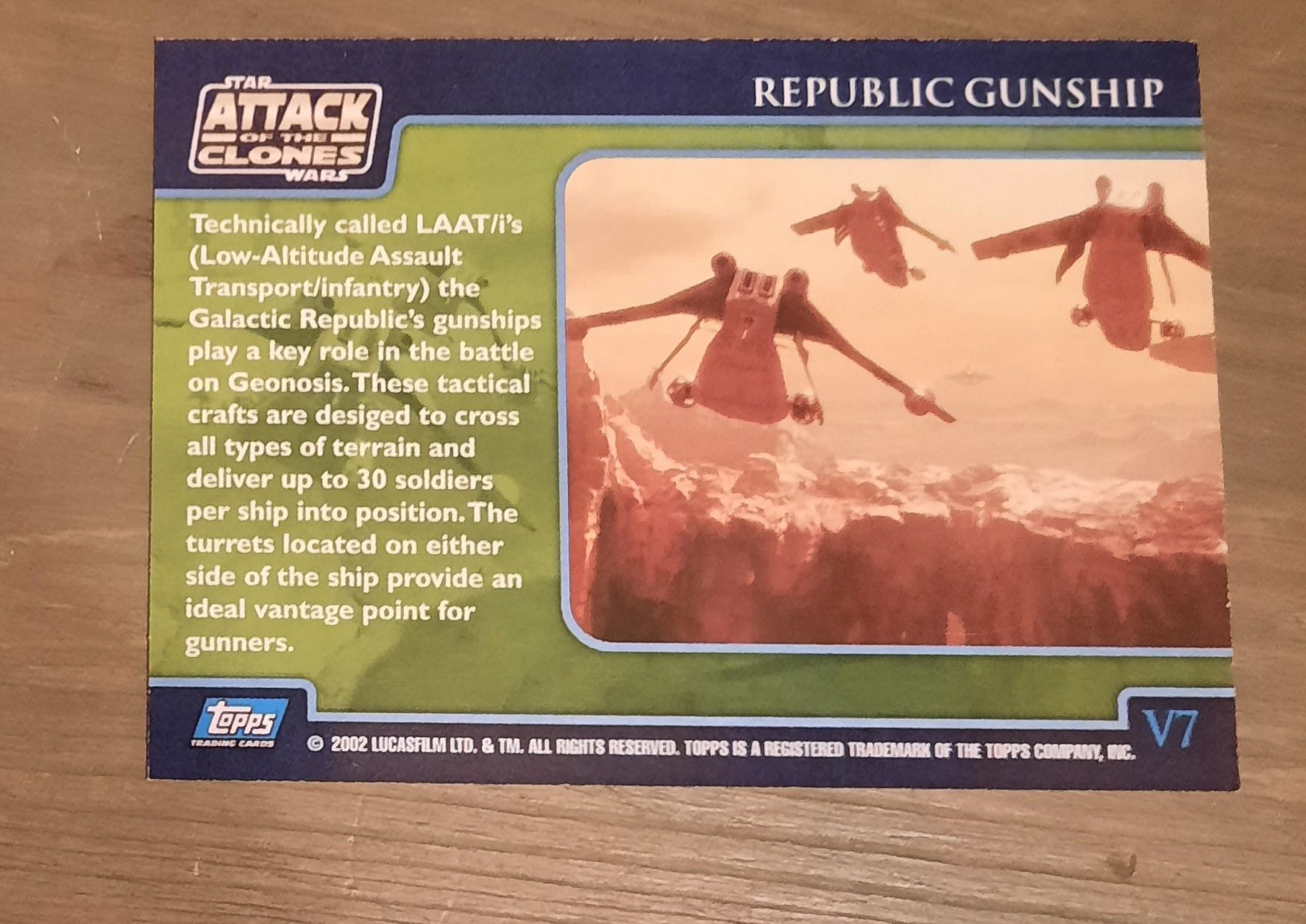 Karta Topps Star Wars Republic Gunship V7