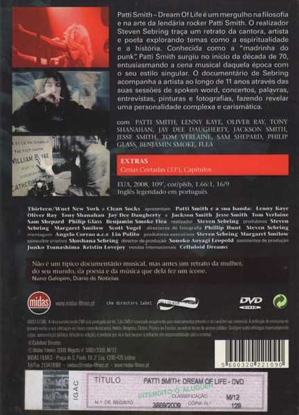 DVD - Patti Smith - Dream of Life