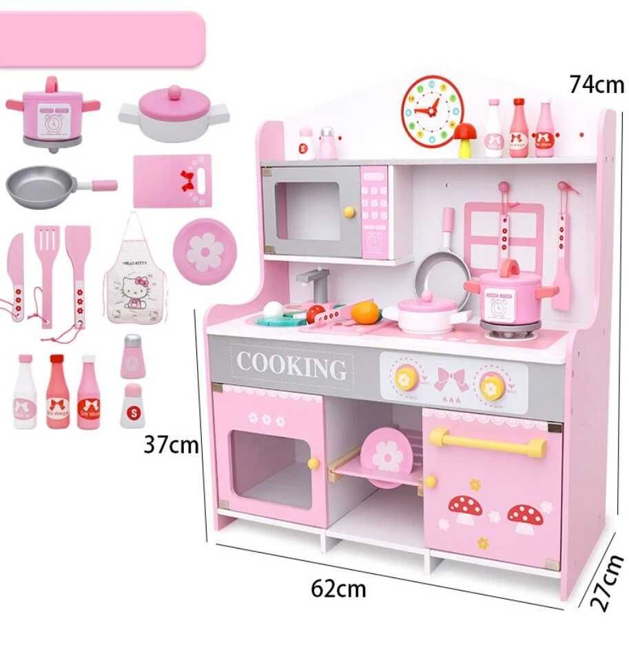 Кухня дитяча дерев'яна C 69828 висота 74 см Pink