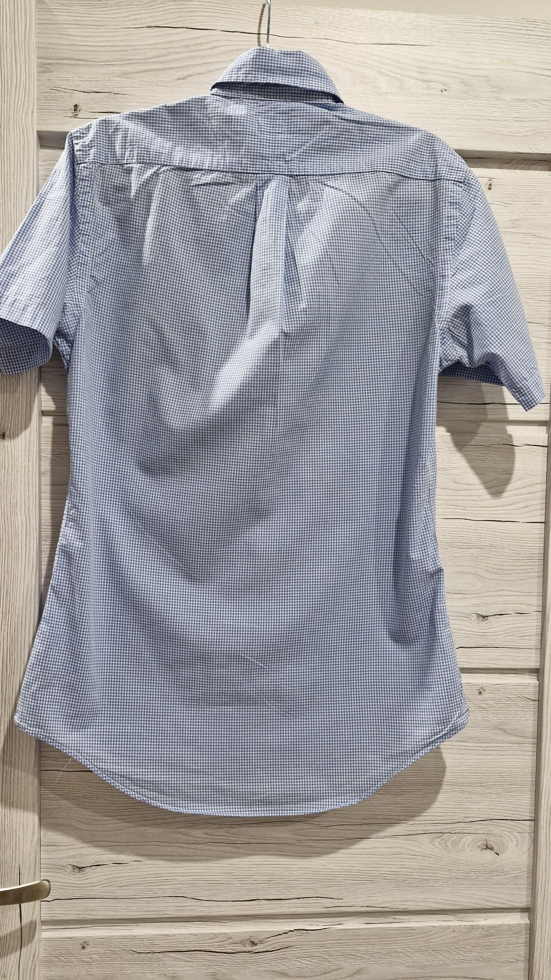 Polo Ralph Lauren koszula krótki rękaw jasnoniebieska krata Xs