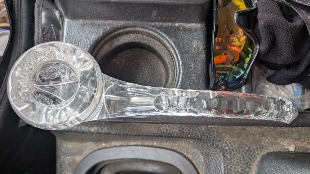 Popielniczka kryształ szlify fajka