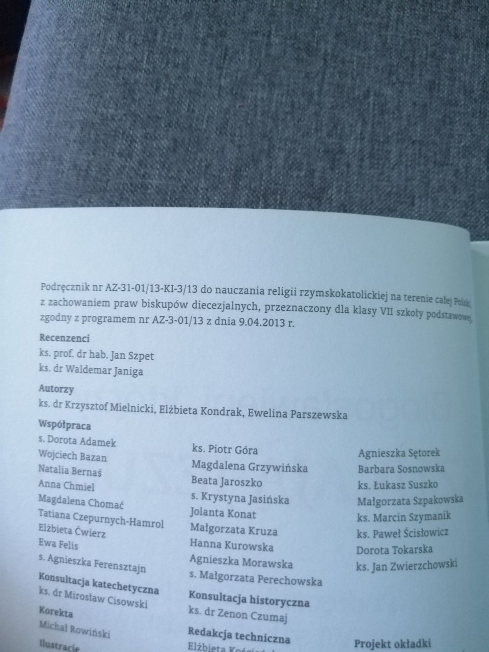 Podręcznik do Religii dla klas 7