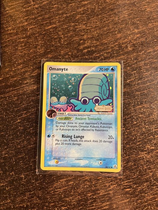 Karty pokemon oryginalne starsze Omanyte EX Legend Maker holo reverse