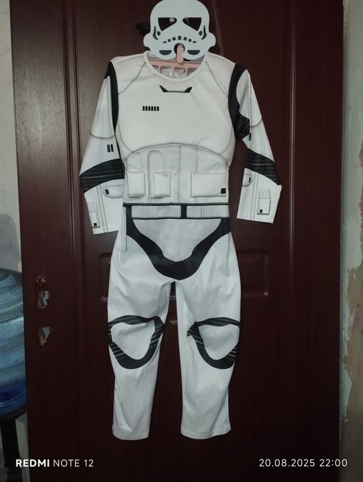 Костюм штурмовик клон Star Wars об'ємні м'язи маска 5-6років 110-116см