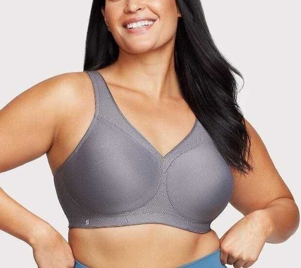 105G Мягкий спортивный бюстгальтер plus plus size с бесшовными чашками