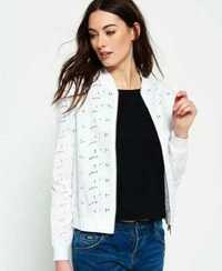 Nowa Kurtka SUPERDRY Schiffli LACE Bomber Damska 36-38 Oryginalna