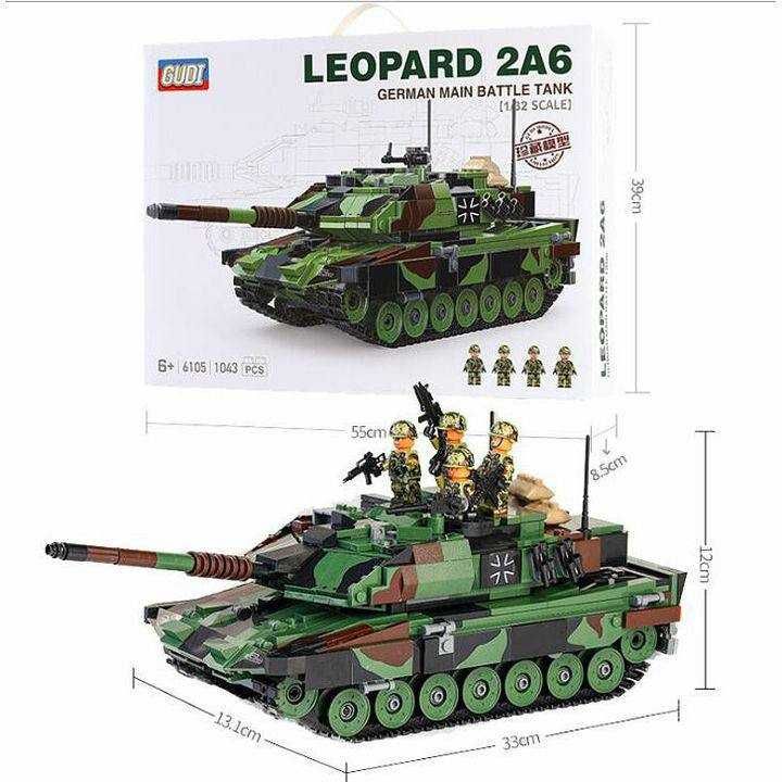 Военный конструктор Лего танк Leopard 1043 детали, фигурки