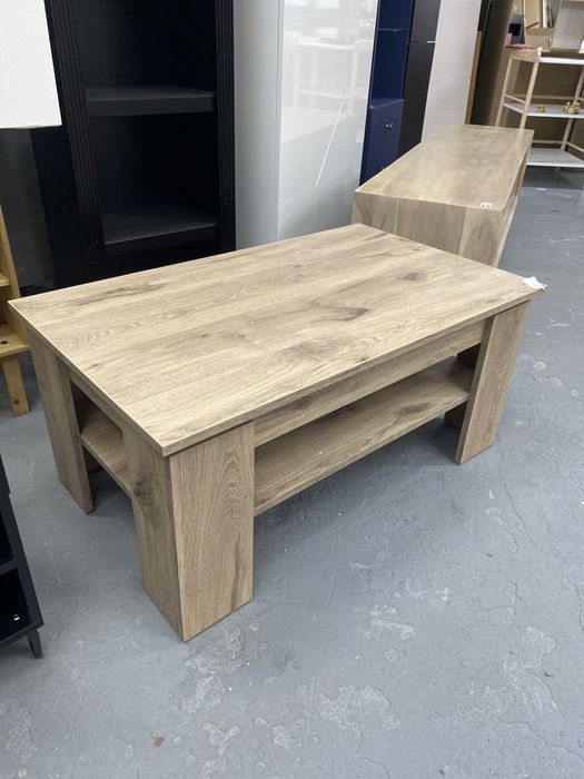 Stolik kawowy nowy biały czarny