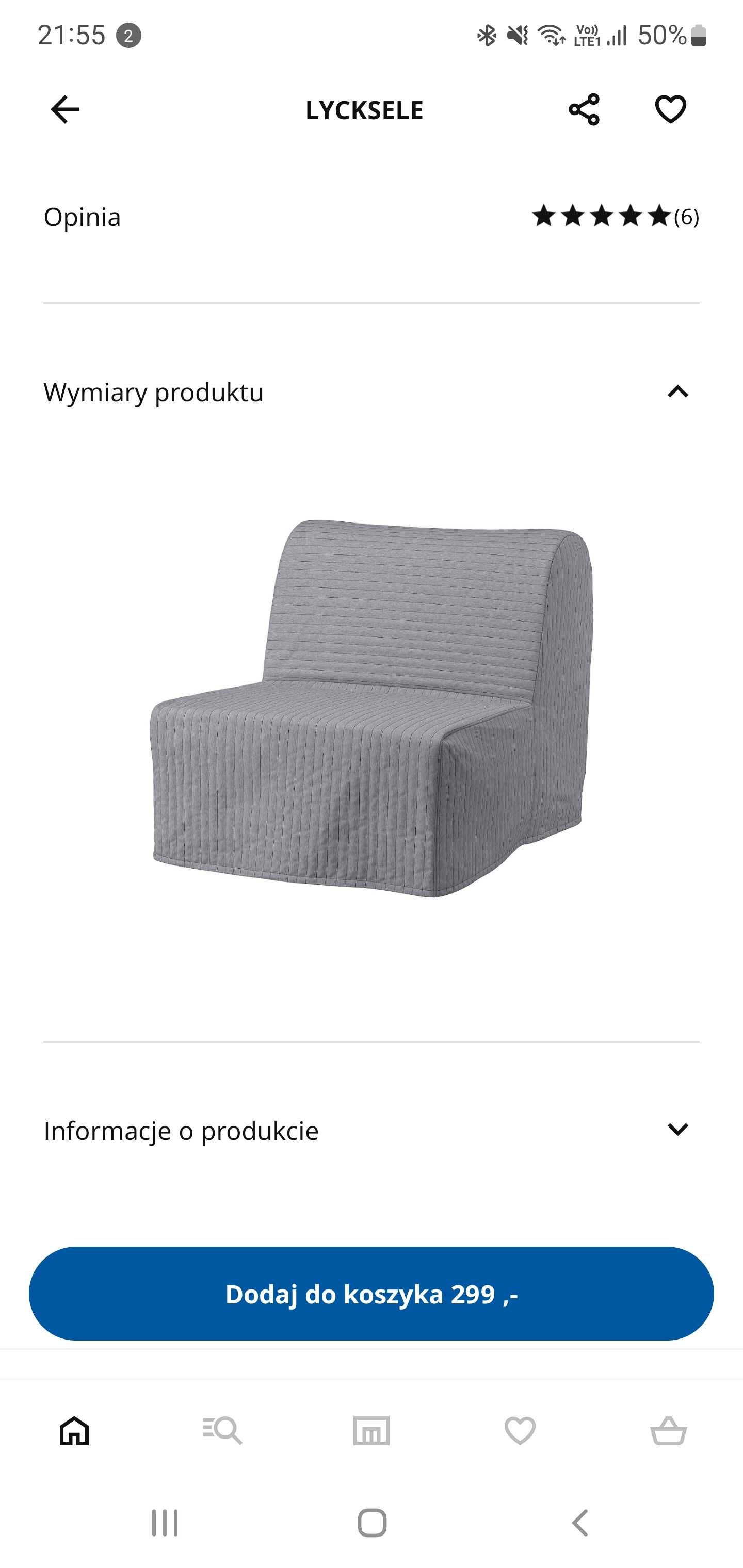 Pokrycie fotela IKEA Lycksele