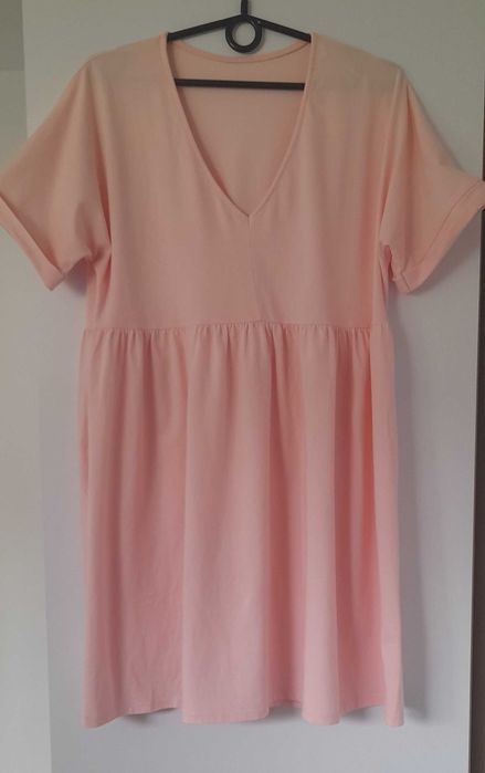 Tunika sukienka różowa oversize