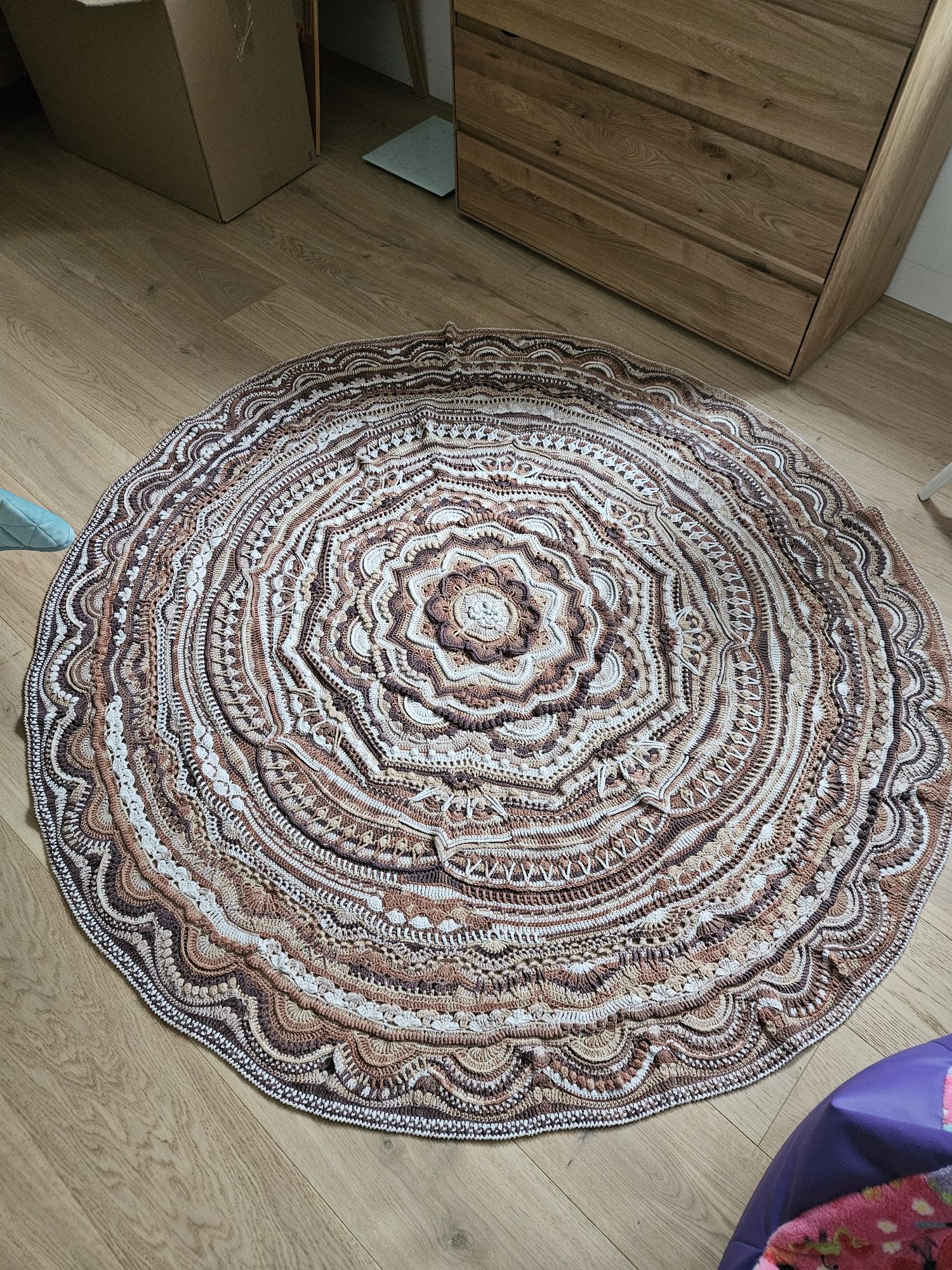 Mandala 160cm obraz na ścianę dywan na podłogę