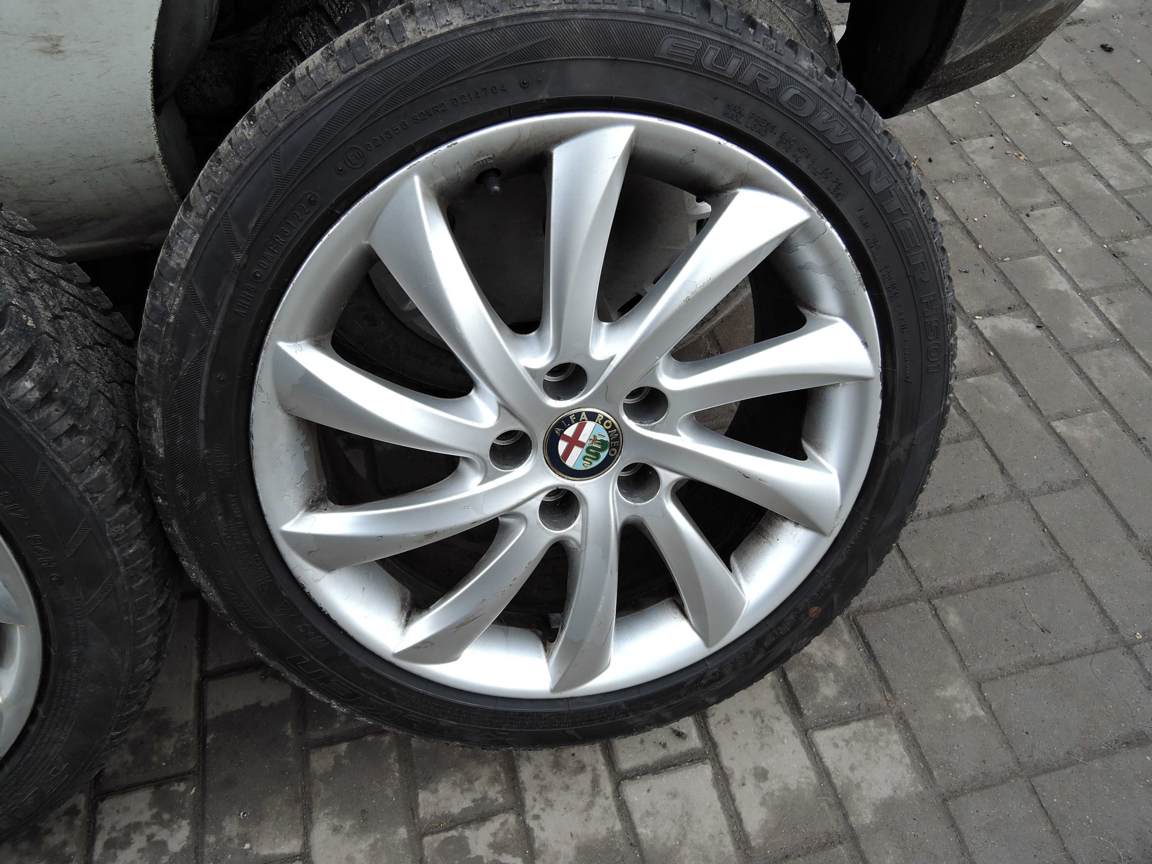 Felgi alu  17 5x110 et 41 Alfa Romeo Giulietta  opony Falken komplet