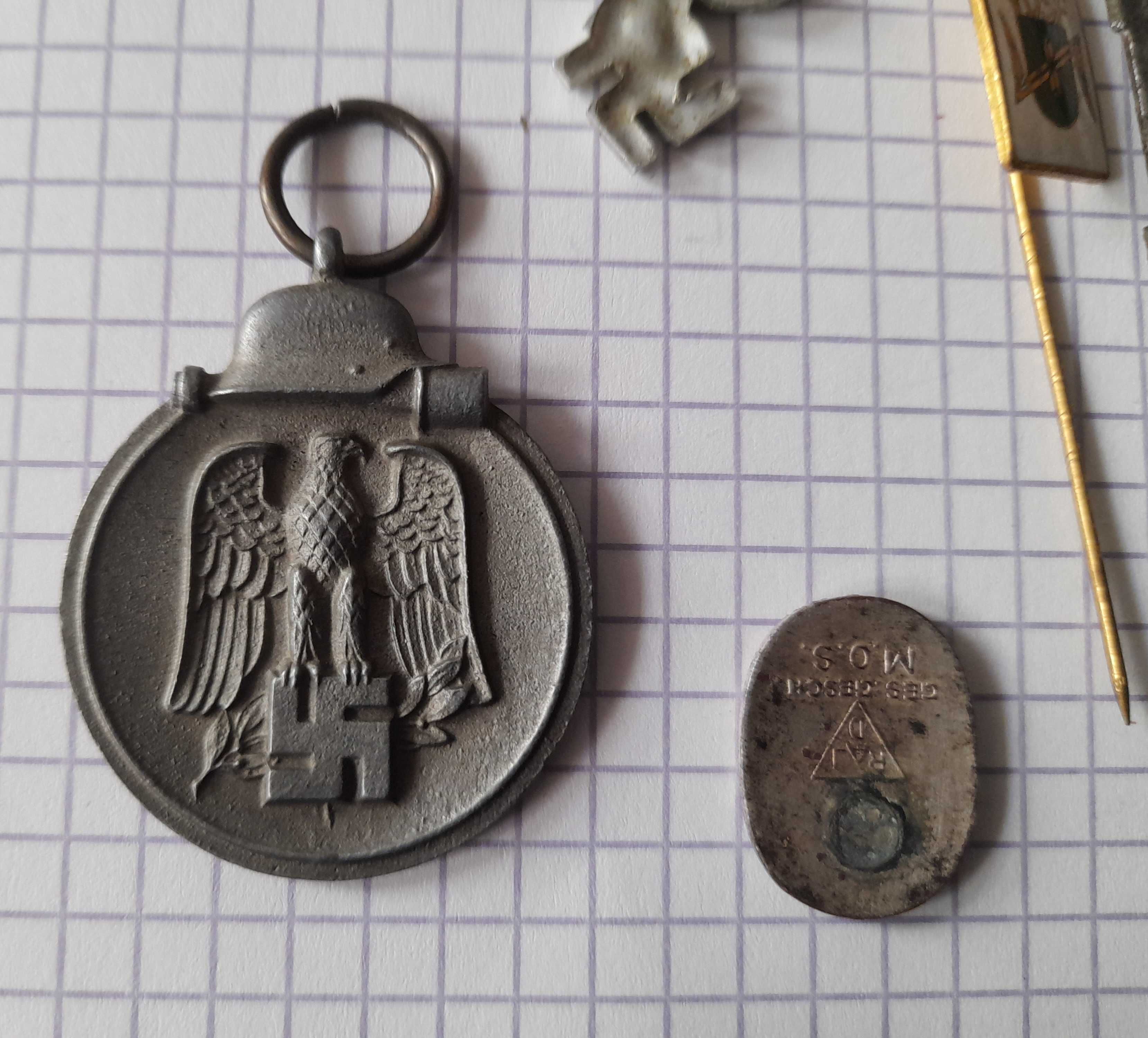 Rzesza niemcy odznaki medale wpinki identyfikator gestapo