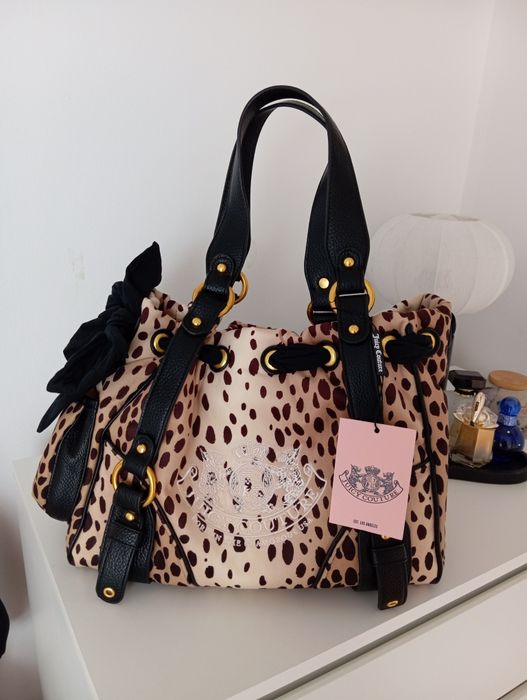 juicy couture torebka panterka shopper bag y2k back to school
