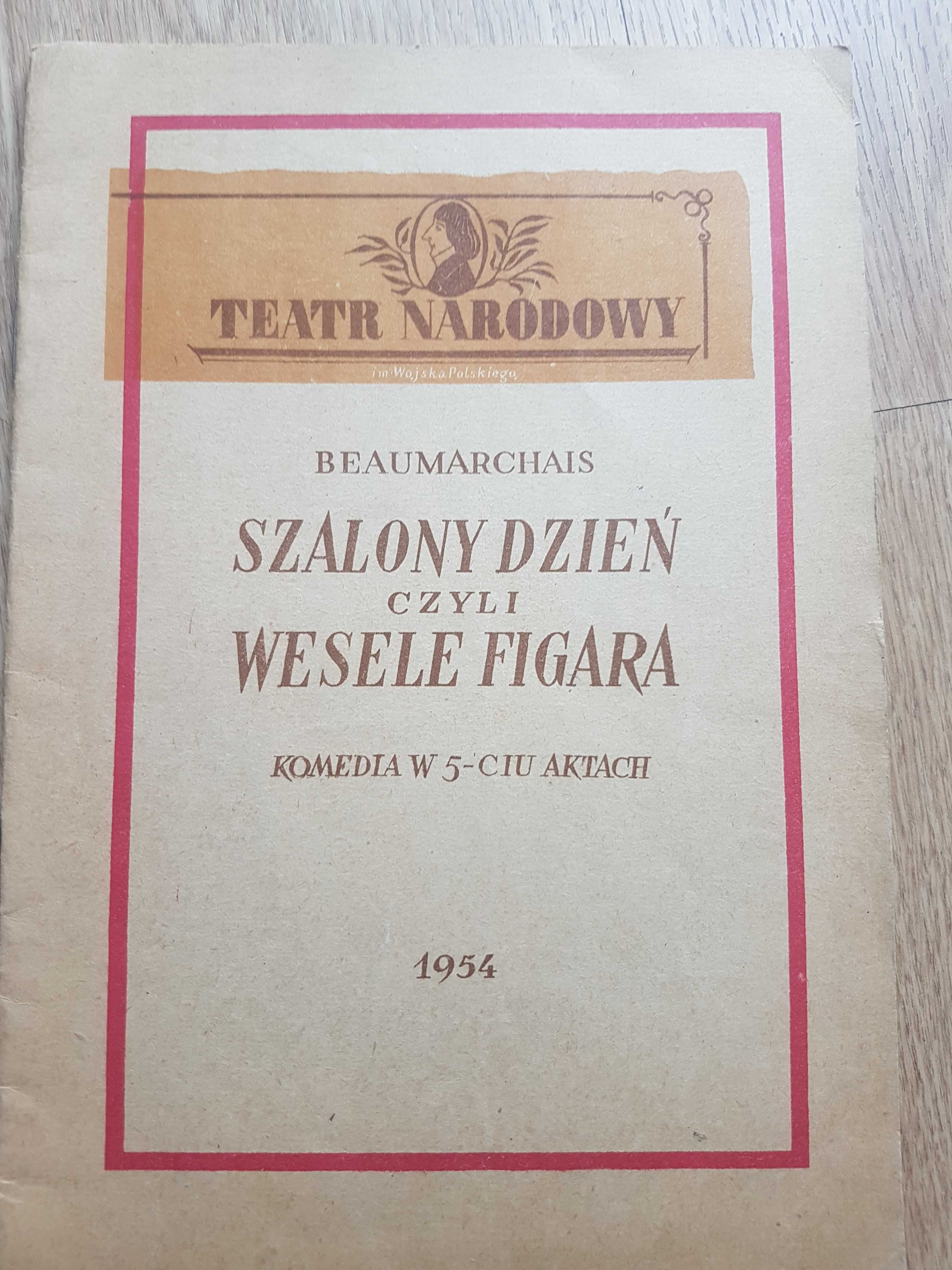 Stare archiwalne programy teatralne lata  50-te