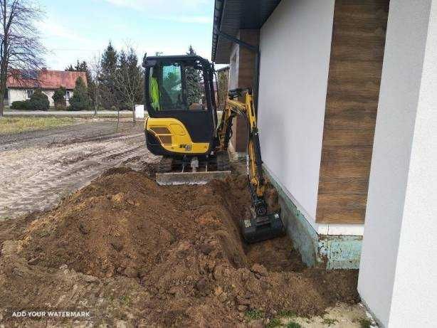 WYNAJEM WYKOPY - minikoparka koparkoładowarka walec glebogryzarka