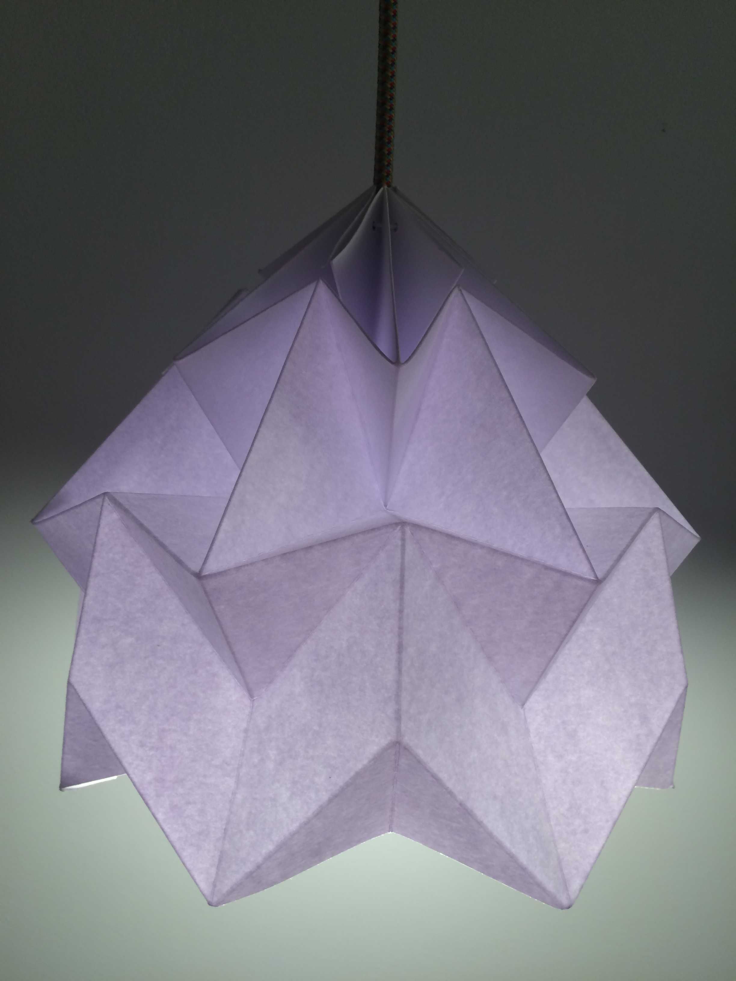 Abażur lampa klosz papierowy origami origamilamp