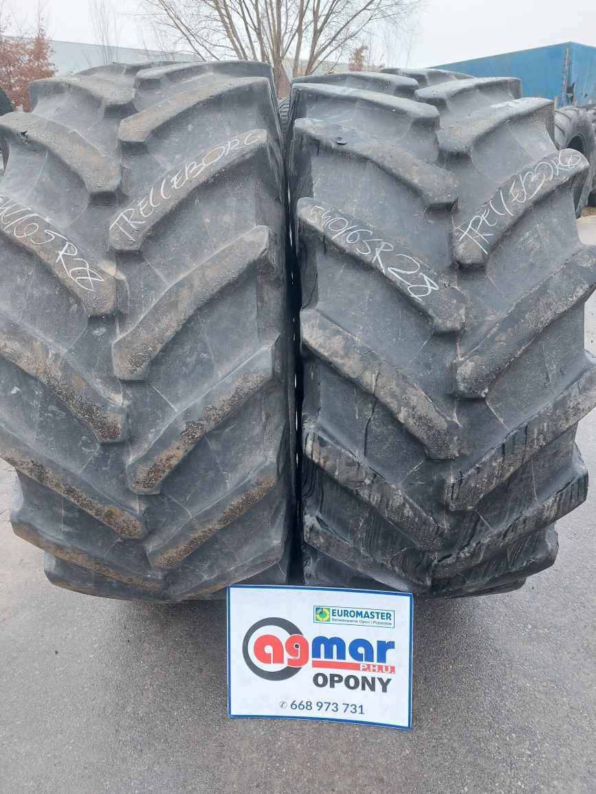 540/65R28 Trelleborg opony używane rolnicze para