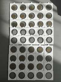 Monety stara Francja 1,2 i 5 Franki z lat '21-49