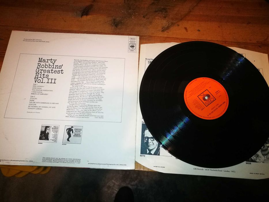 MARTY ROBINS - Greatest Hits Vol III LP